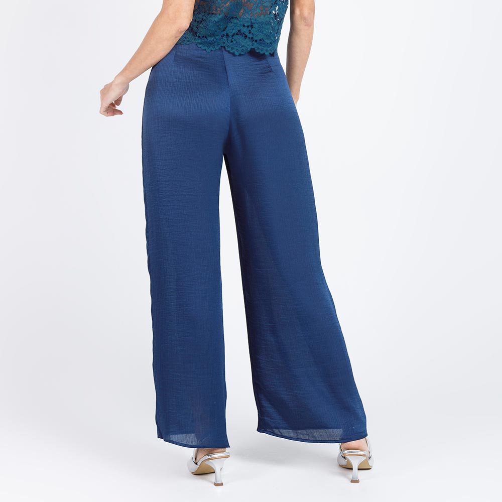 PANTALÓN CELEBRACIÓN SILUETA WIDE LEG AZUL OSCURO