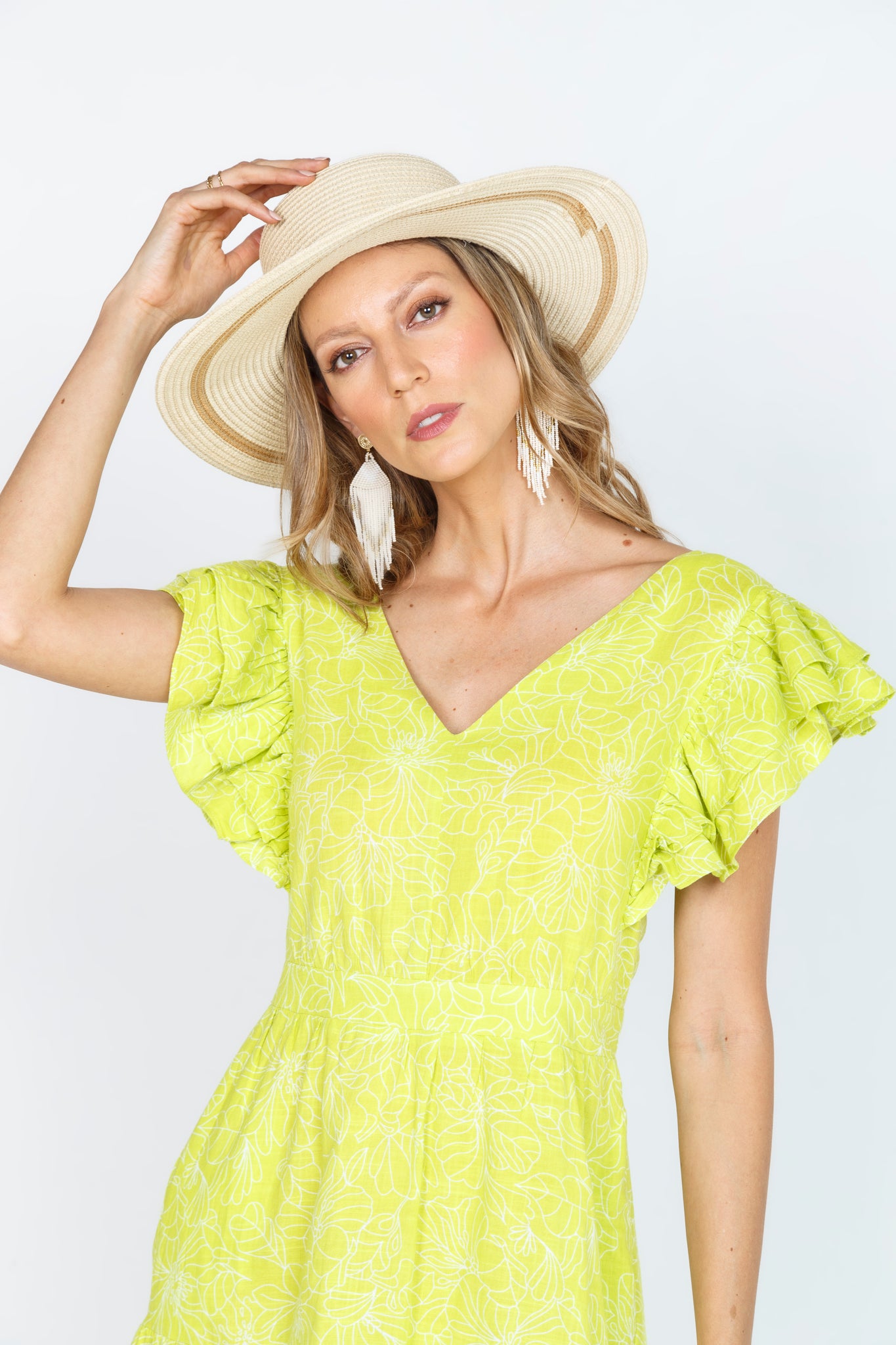 VESTIDO MIDI - VERDE LIMON