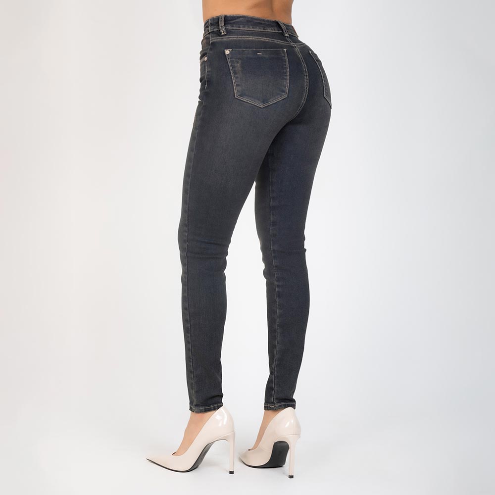 JEAN SKINNY NEGRO CINCO BOLSILLOS