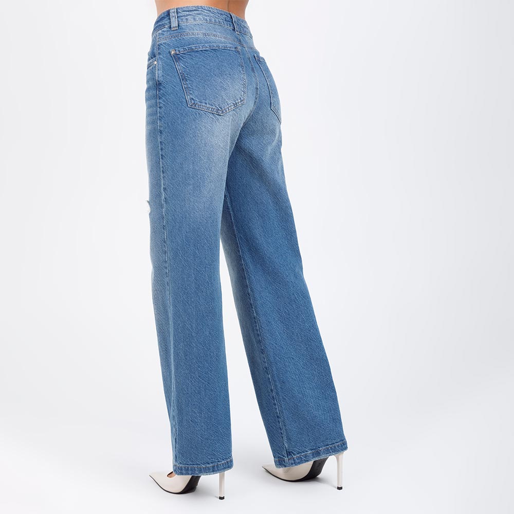 JEAN WIDE LEG AZUL EN TONO MEDIO