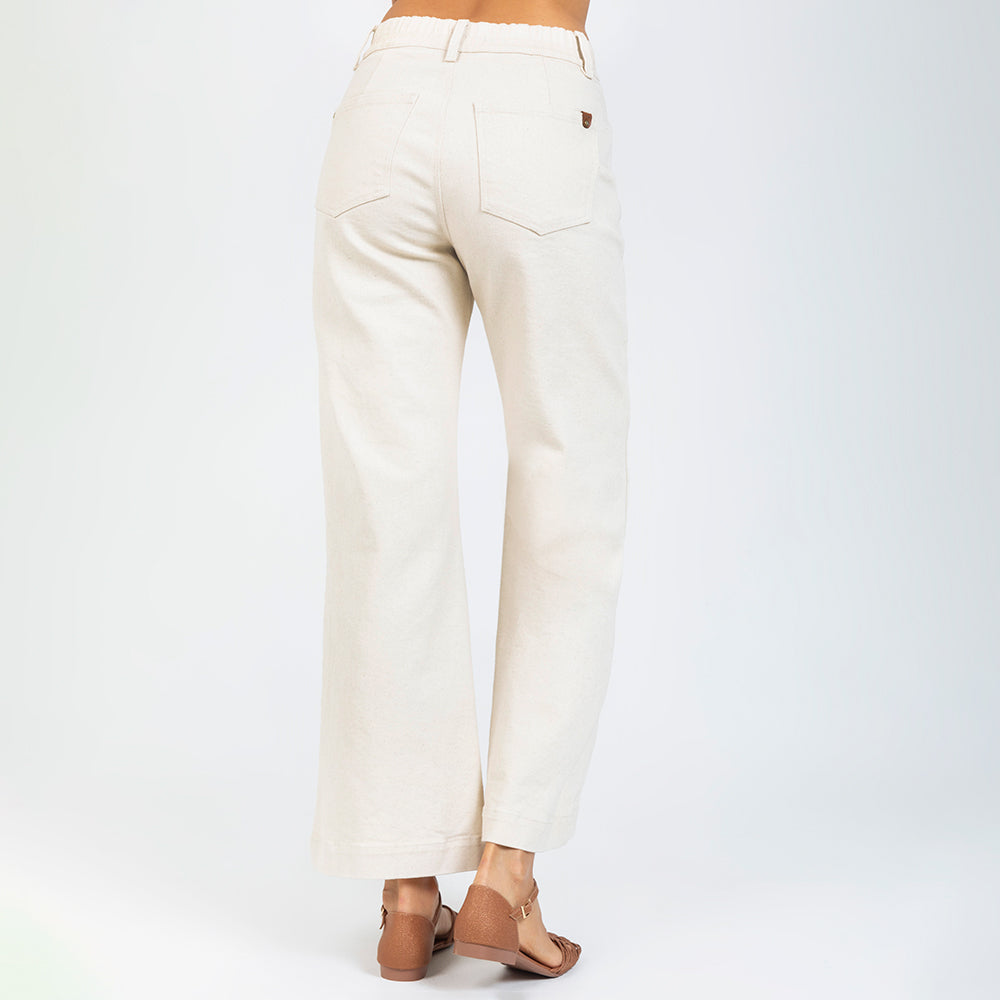 PANTALÓN WIDE LEG CRUDO CON VENA