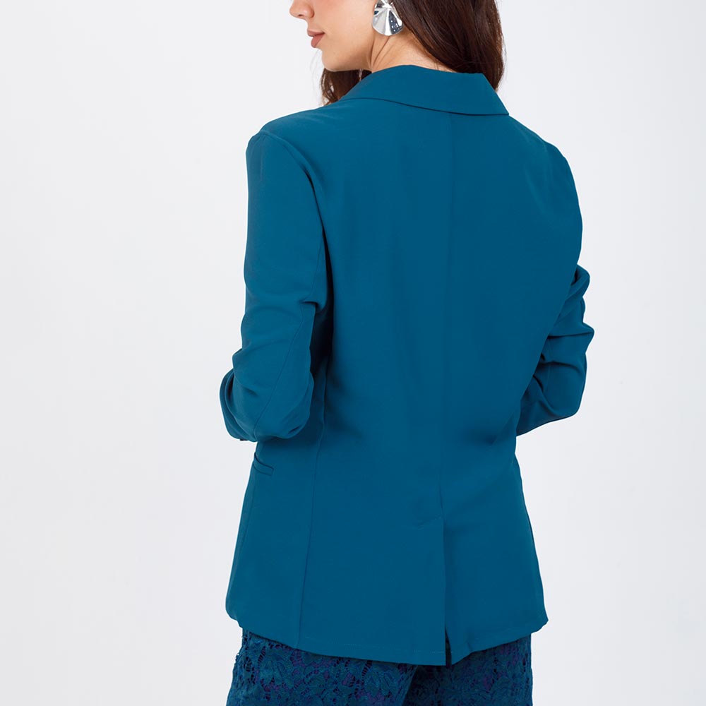 BLAZER OVERSIZE CON BOLSILLOS AZUL TINTA