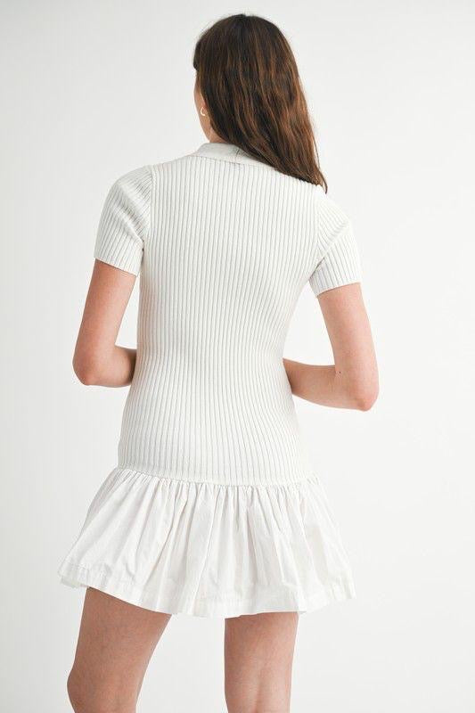 Vestido Corto Tipo Polo Mable White