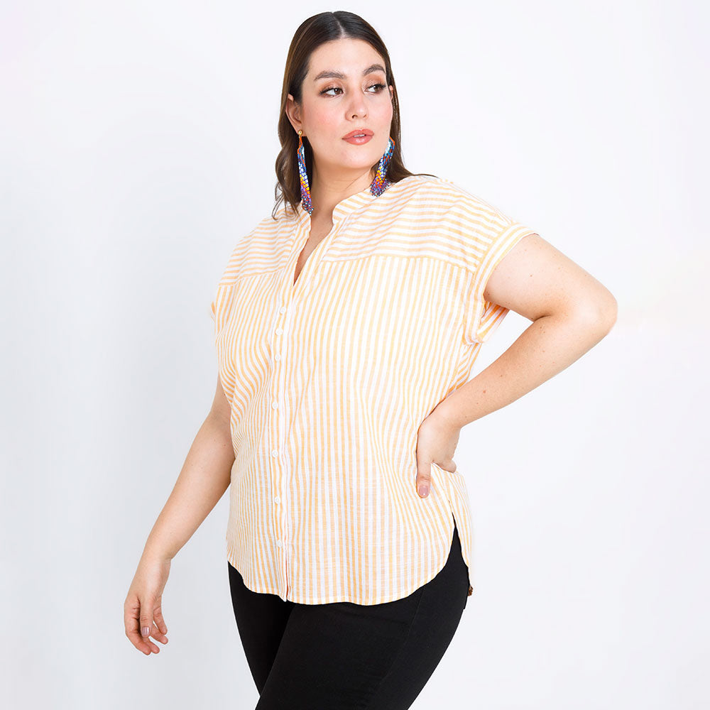 LARGE SIZE SHIRT WITH ROLLED SLEEVE