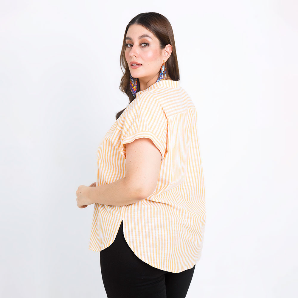 LARGE SIZE SHIRT WITH ROLLED SLEEVE