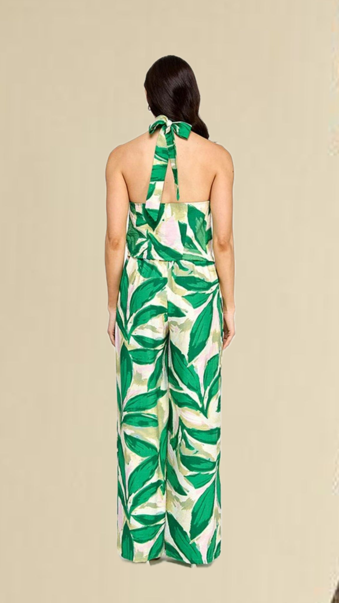 Set Estampado Tropical Verde