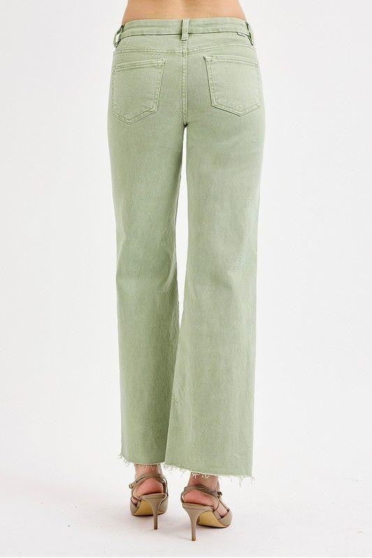 Pantalón Risen para Mujer | Denim Verde Oliva