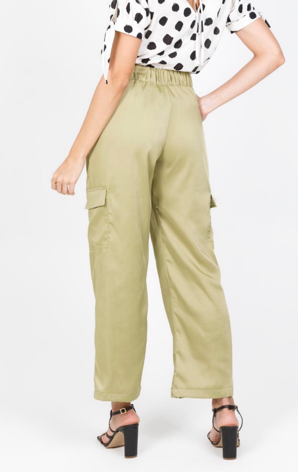 PANTALON CARGO SATIN