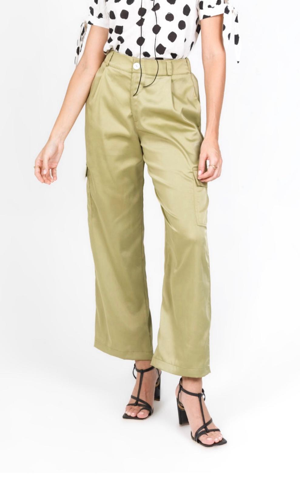 PANTALON CARGO SATIN